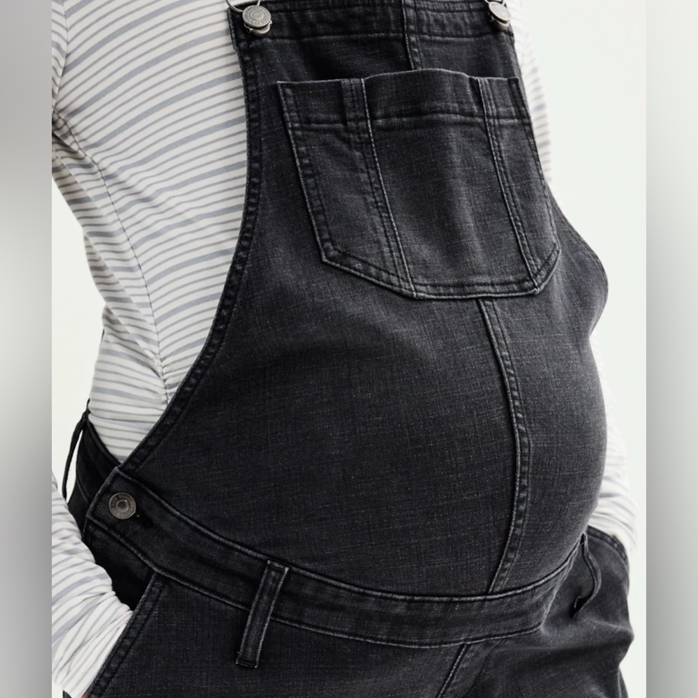 SONOMA Black Denim Maternity Overall XS NWT - Picture 3 of 9